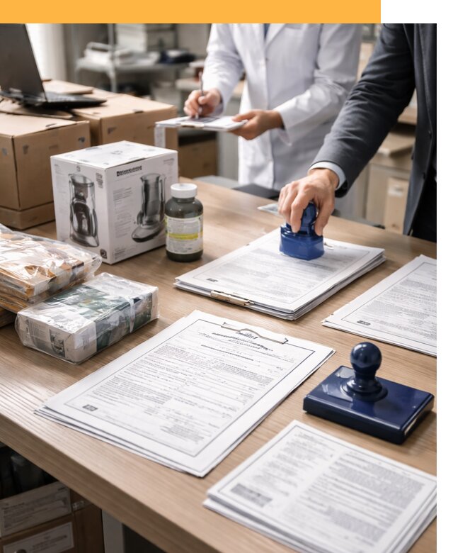 Сертификация импортных товаров от 12214 с таможенным сопровождением